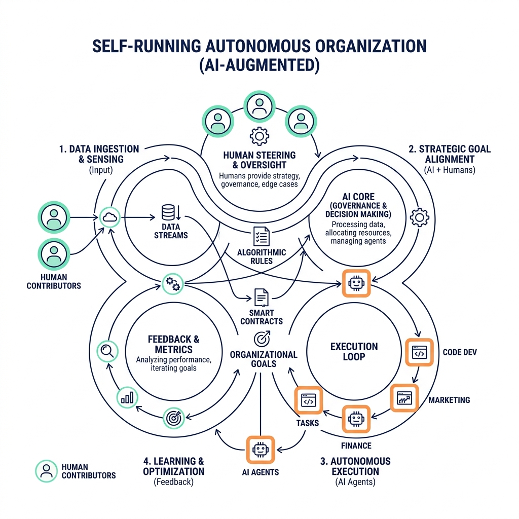 Self-Running Autonomous Organization